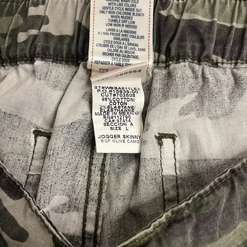 True Religion Camo Jogger Pants Men's Size L Drawstring Camouflage Sweats B342